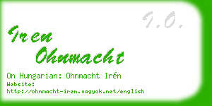 iren ohnmacht business card